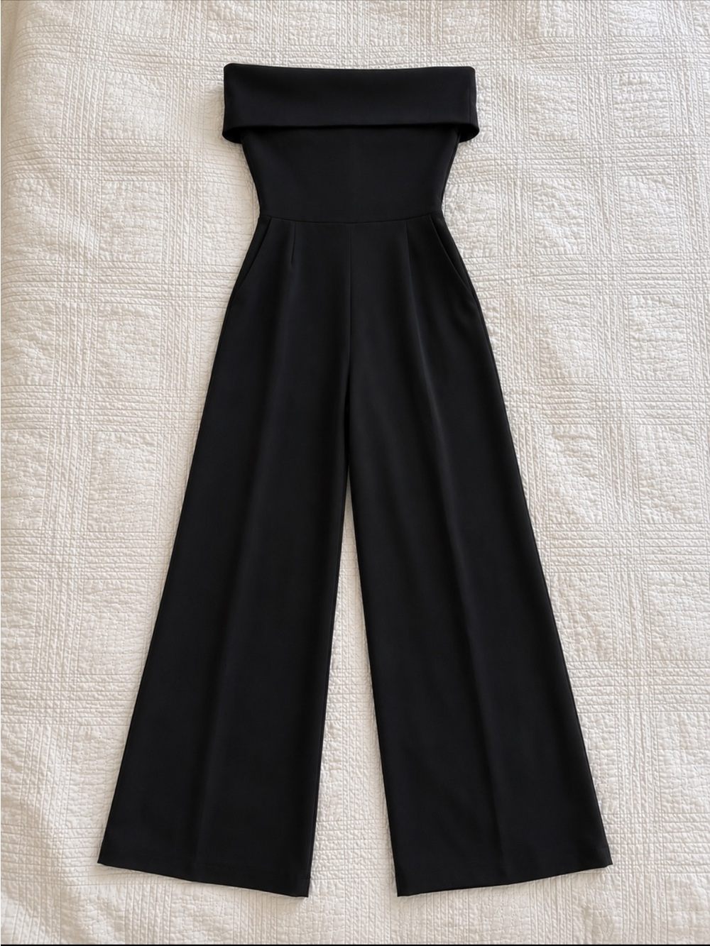 NWT - Lulus Strapless Wide-Leg Jumpsuit - Black